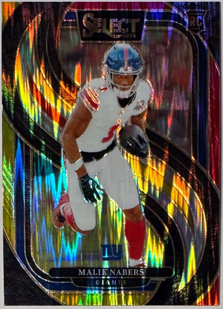 Malik Nabers 2024 Panini Select Rookie Tri-Color Prizm Premier Level Card #116