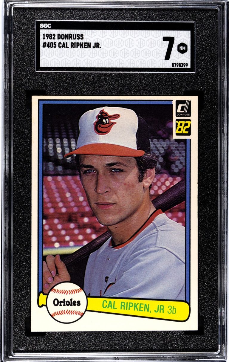 Cal Ripken, Jr 1982 Donruss Rookie Card (RC) #405- SGC Graded 7 NM (Orioles/HOF)