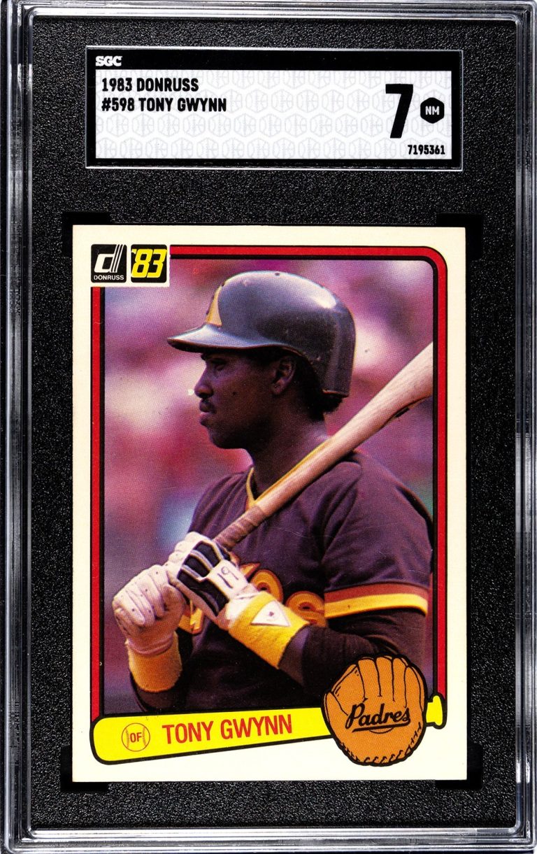 Tony Gwynn 1983 Donruss Rookie Card (RC) #598- SGC Graded 7 NM (Padres/HOF)