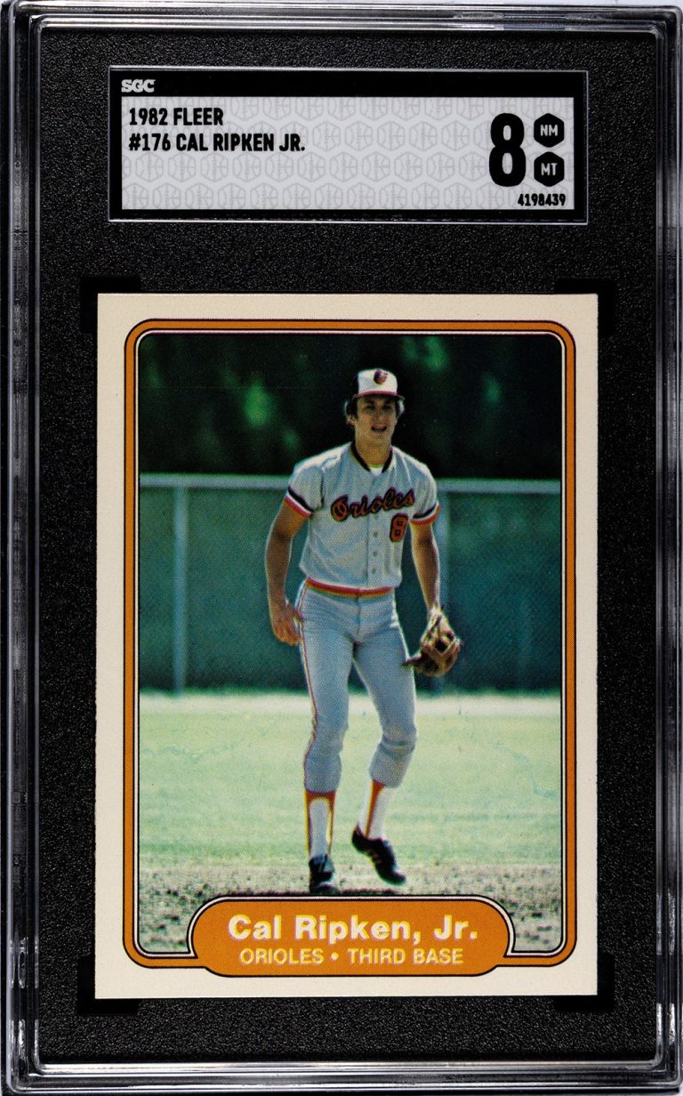 Cal Ripken, Jr 1982 Fleer Rookie Card (RC) #176-SGC Graded 8 NM-MT (Orioles/HOF)