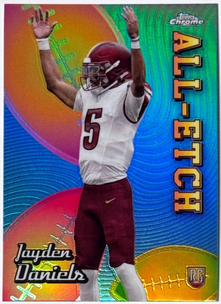 Jayden Daniels 2024 Topps Chrome All-Etch Refractor Rookie Card (RC) #CAE-JD