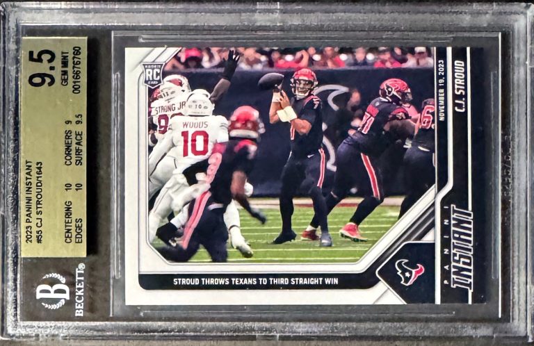 CJ/C.J. Stroud 2023 Panini Instant Rookie Card #55-Beckett/BGS Graded 9.5 Gem MT