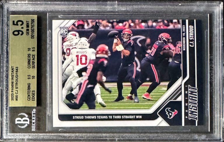CJ/C.J. Stroud 2023 Panini Instant Rookie Card #55-Beckett/BGS Graded 9.5 Gem MT