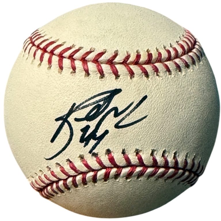 Brandon Moss signed Official Rawlings Major League Baseball #44- COA Pirates/A's