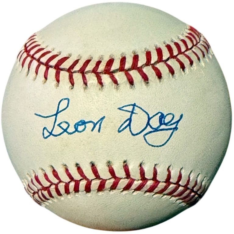 Leon Day Signed Official ROAL  American League Baseball Minor tone - COA (HOF)