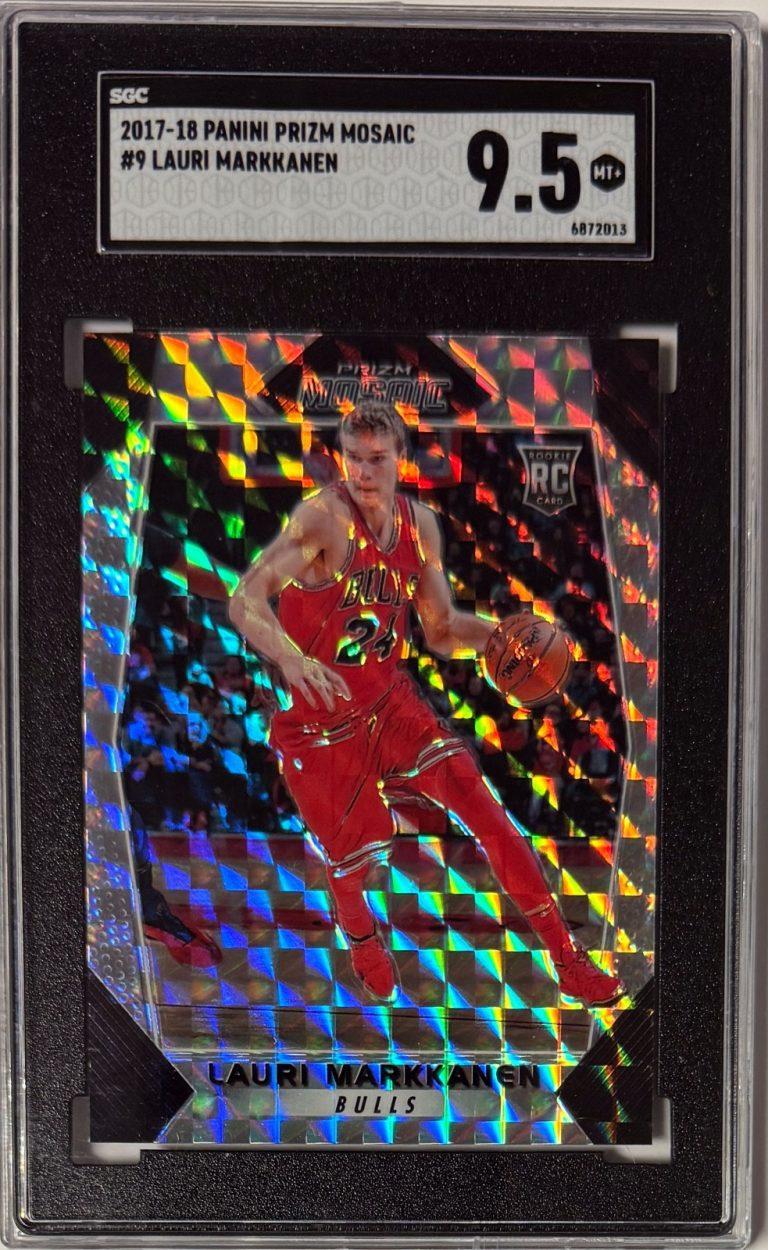 Lauri Markkanen 2017-18 Panini Prizm Mosaic Rookie Card #9- SGC Graded 9.5 Mint+