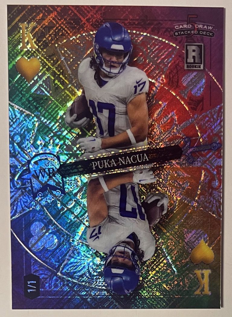 Puka Nacua 2023 Wild Card 5 Card Draw King of Hearts Rookie Card (RC) #DK-PN 1/1