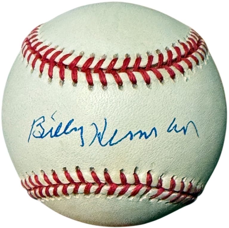 Billy Herman signed OFC Rawlings RONL National League tone spot- COA HOF/10X AS