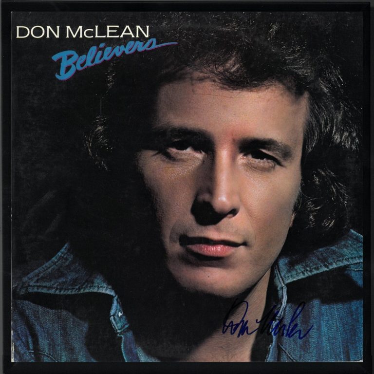 Don McLean signed 1981 Believers Album Cover/LP/Vinyl Record Framed  - JSA