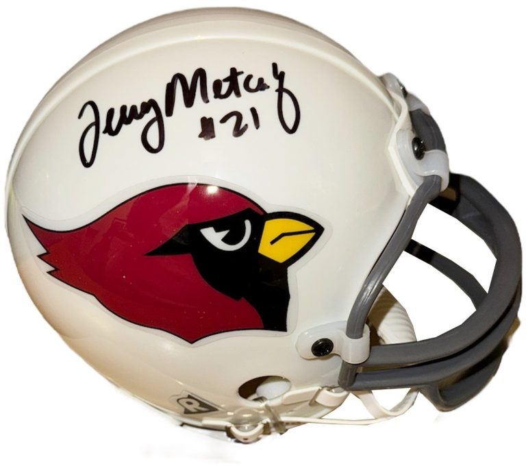 Terry Metcalf signed St. Louis Cardinals Riddell NFL Mini Helmet- Topps Holo/COA