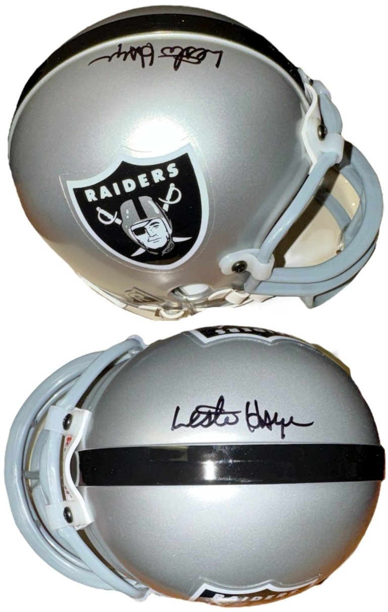 Lester Hayes signed Raiders NFL Riddell TB Mini Helmet- Topps Hologram/COA 5X PB