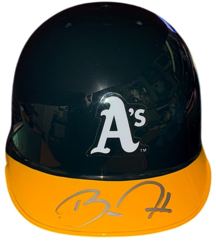 Barry Zito signed Oakland A's Riddell MLB Mini Batting Helmet Topps Reserve HOLO