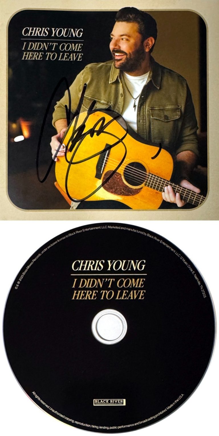 Chris Young signed '25 I Didn't Come Here to Leave Boots On Ground CD Cover- COA