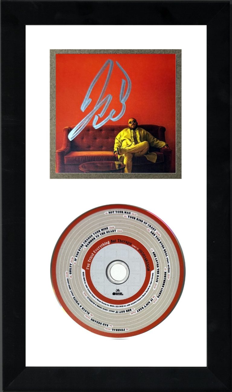 Teddy Swims signed I've Tried Everything but Therapy Part 2 Art Card Framed- COA