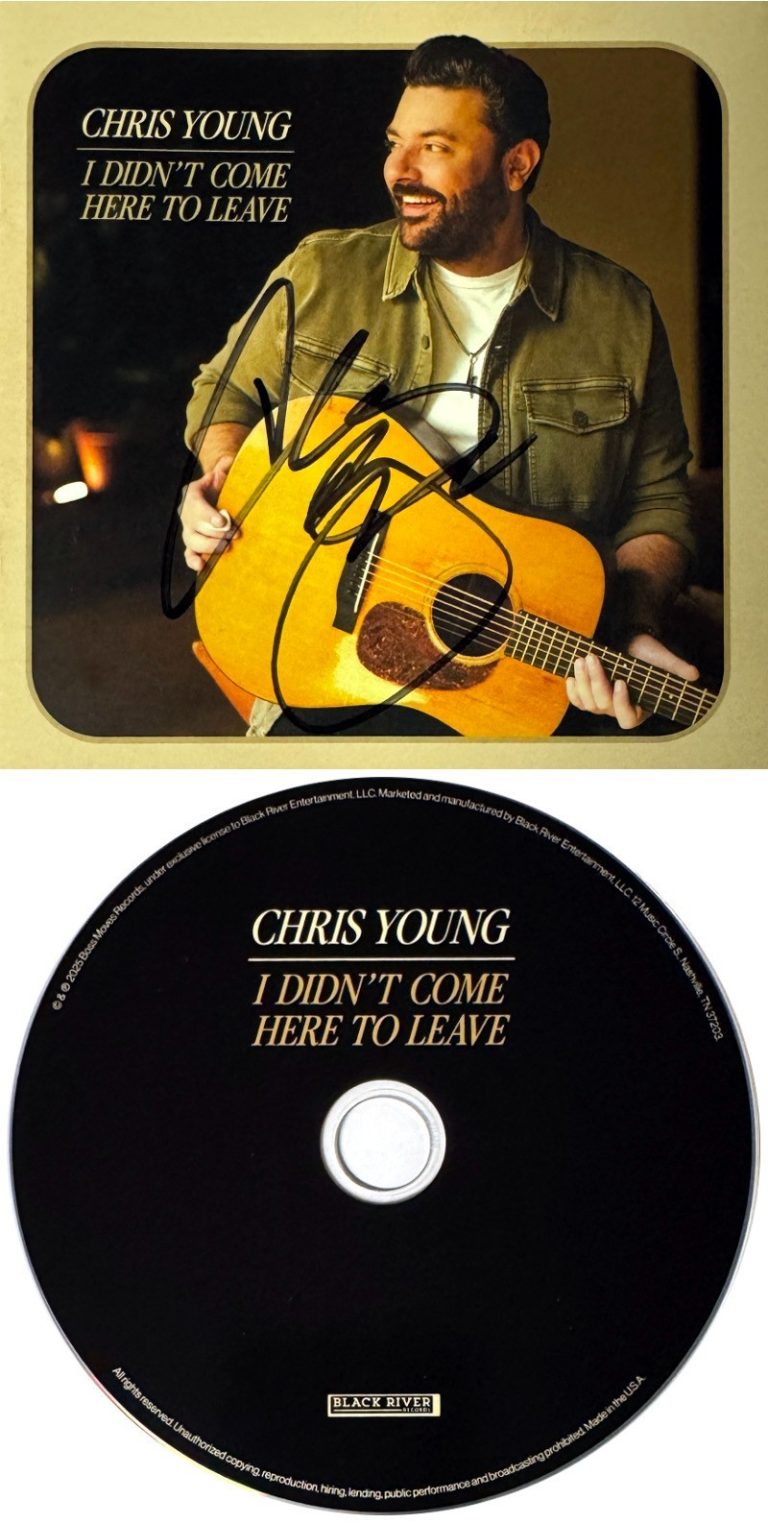 Chris Young signed '25 I Didn't Come Here to Leave Boots On Ground CD Cover- COA