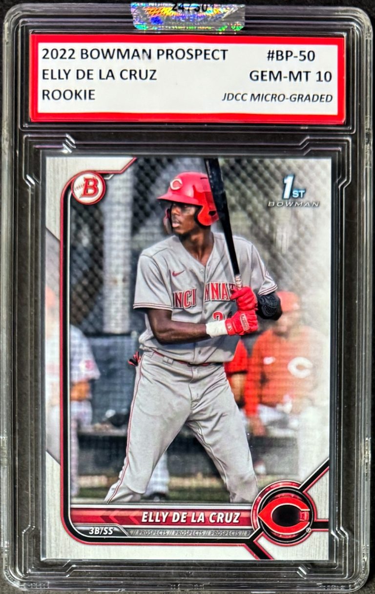 Elly De La Cruz 2022 Bowman Prospects Rookie Card (RC) #BP-50- JDCC Graded 10 GM