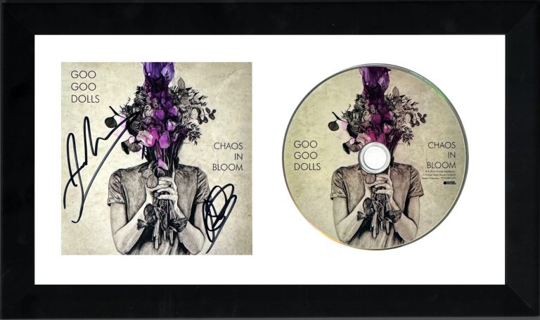 Goo Goo Dolls signed 2022 Chaos in Bloom Album Cover Booklet/CD 2 Sig Framed-COA