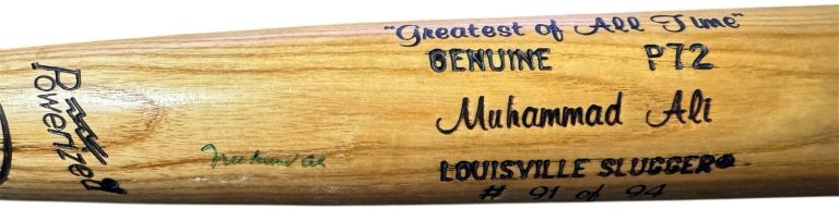 Muhammad Ali Signed Louisville Slugger 125 P72 Engraved Bat LTD /94- Beckett Rev
