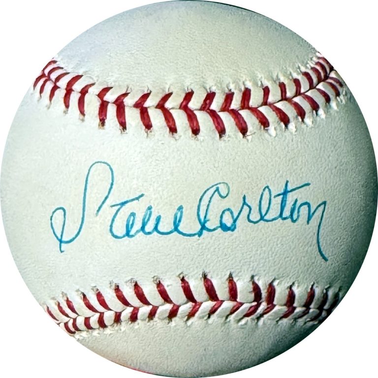 Steve Carlton signed RONL Rawlings OFC National League Baseball minor tone-COA