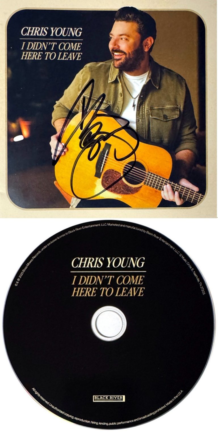 Chris Young signed '25 I Didn't Come Here to Leave Boots On Ground CD Cover- COA
