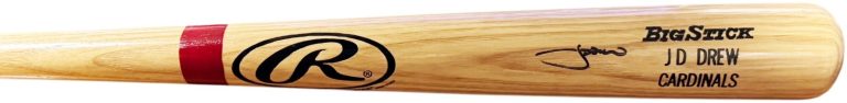 JD/J.D. Drew signed Rawlings Big Stick Pro Model Cardinals 34” Baseball Bat- COA