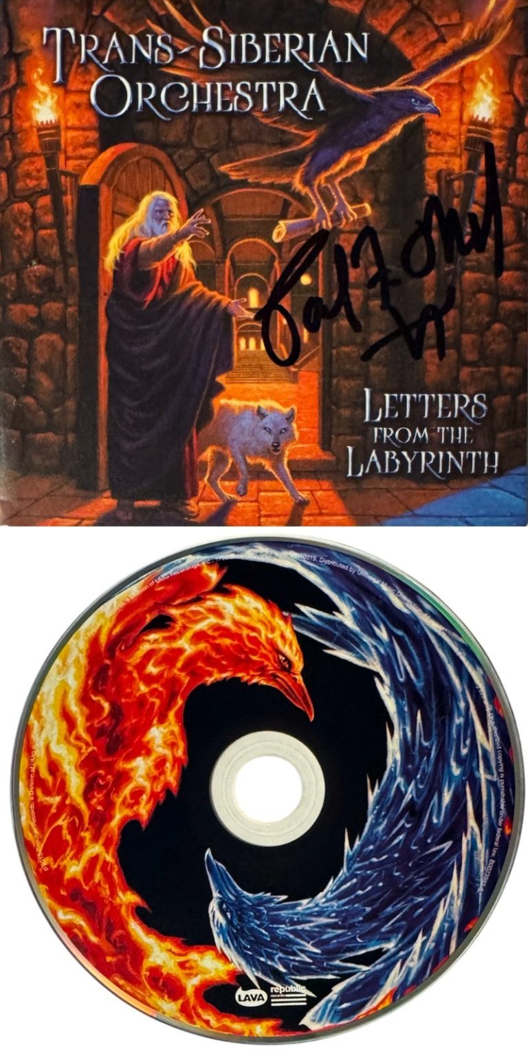 Trans-Siberian Orchestra Paul O'Neill signed 2015 Letters From the Labyrinth CD