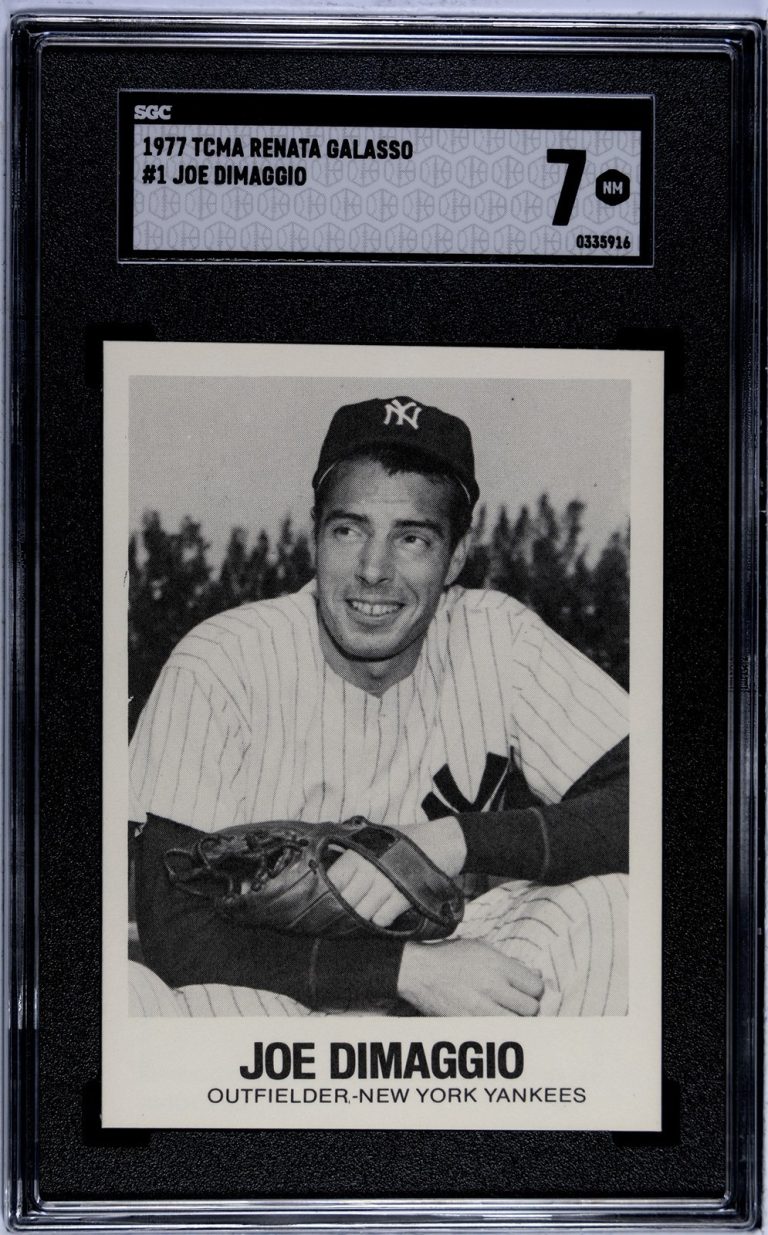 Joe DiMaggio 1977 TCMA Renata Galasso Card #1 - SGC Graded 7 NM (NY Yankees/HOF)