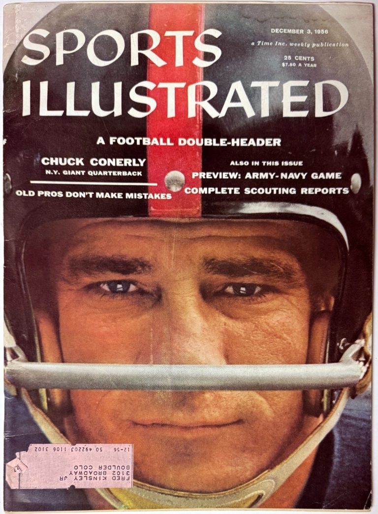 Sports Illustrated Full Magazine 12/3/1956 Chuck Conerly/New York Giants