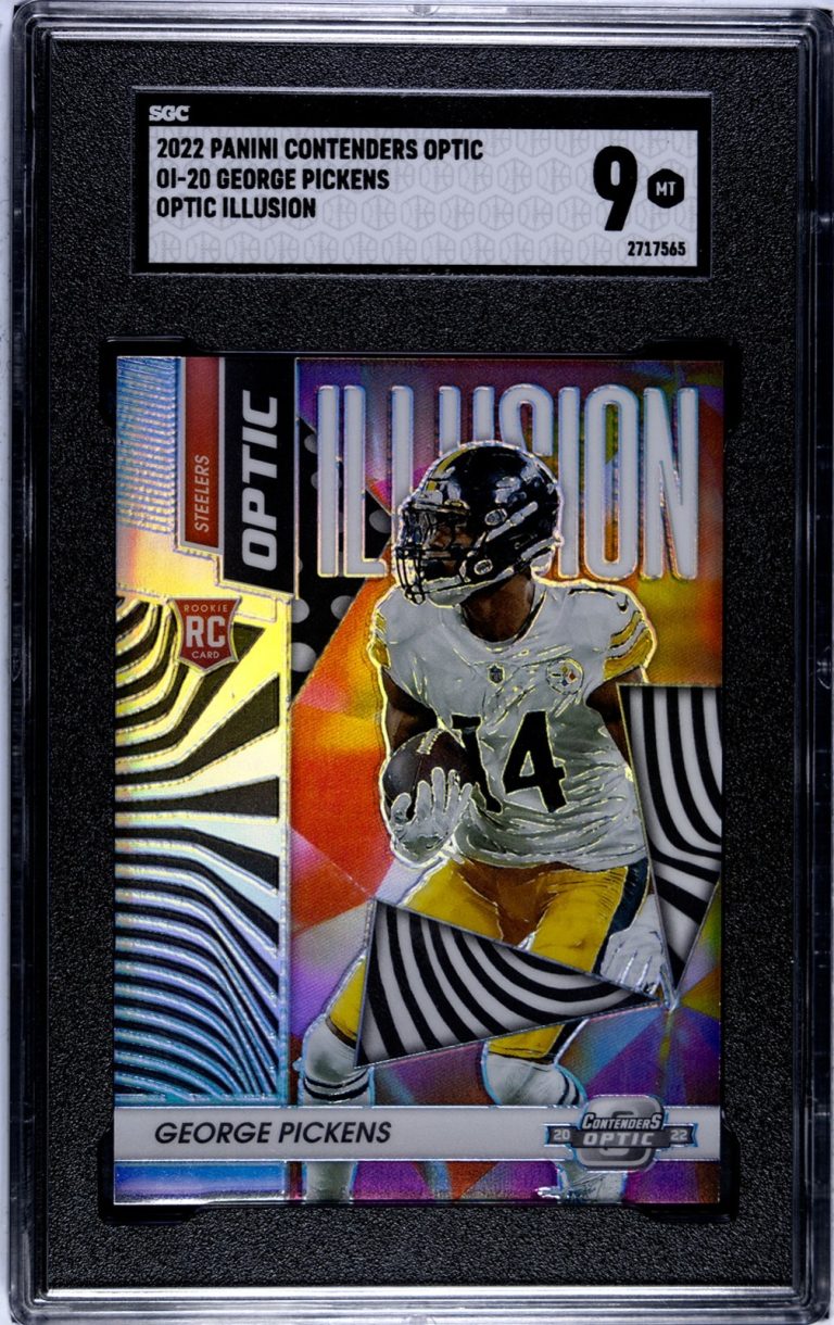 George Pickens 2022 Contenders Optic Illusion RC Card #OI-20- SGC Graded 9 Mint
