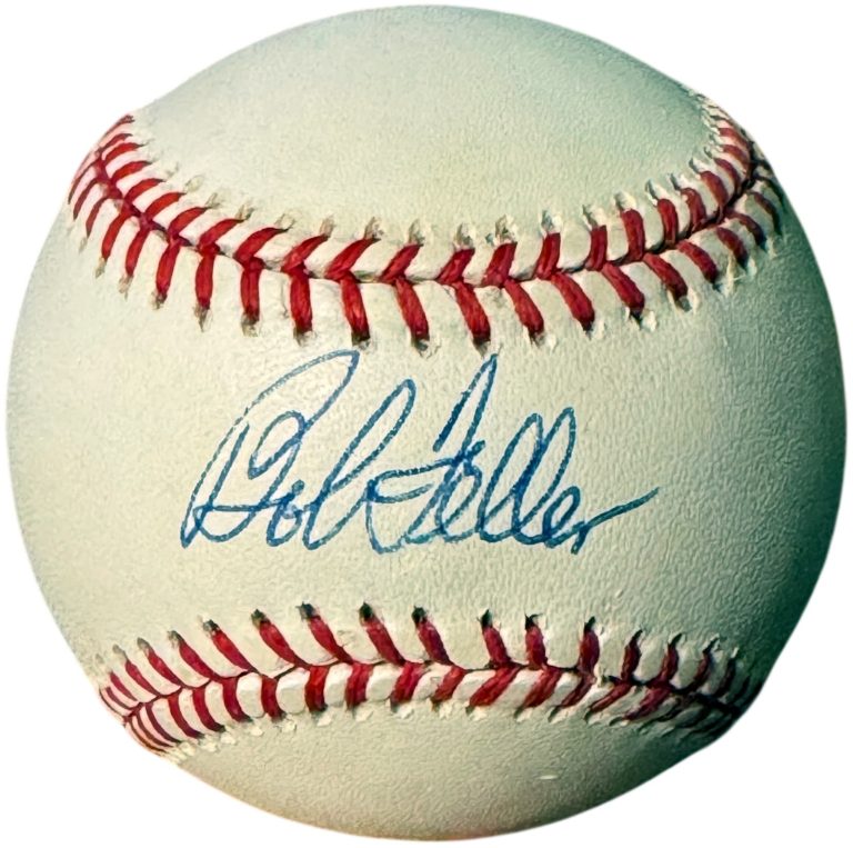 Bob Feller signed Official Rawlings ROAL American League Baseball- COA (HOF)