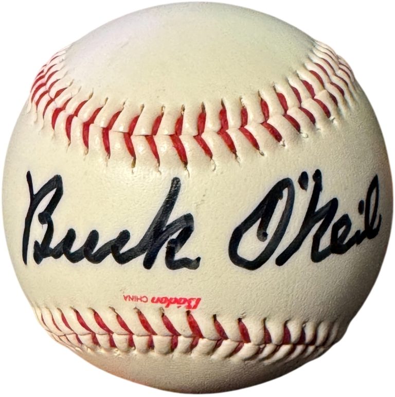 Buck O'Neil signed Baden Negro League Logo Baseball - COA (KC Monarchs/HOF/Cubs)
