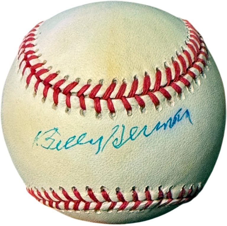 Billy Herman signed OFC Rawlings RONL National League imperfect - COA HOF/10X AS