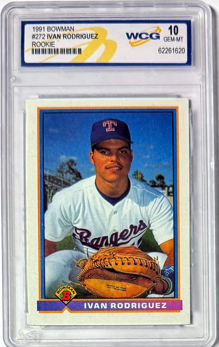 Ivan Rodriguez 1991 Bowman Rookie Card (RC) #272- WCG Graded 10 Gem Mint Texas