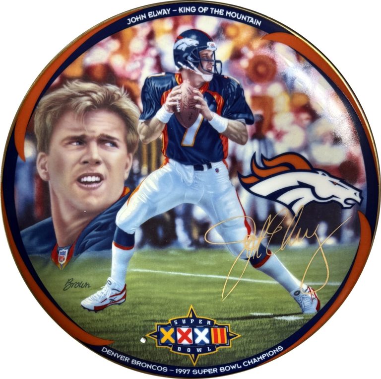 John Elway King Of The Mountain Super Bowl Champion 1998 Plate Bradford Exchange