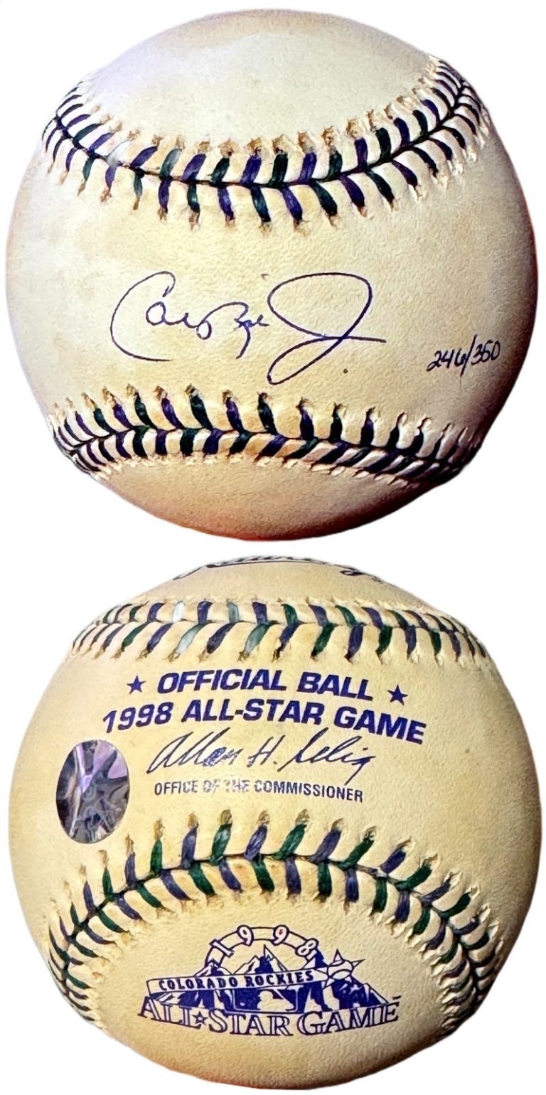Cal Ripken Jr signed Official Rawlings 1998 All Star Game Logo Baseball- COA