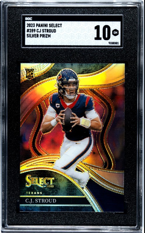 CJ/C.J. Stroud 2023 Panini Select Silver Prizm RC Card #289- SGC Graded 10 GMT