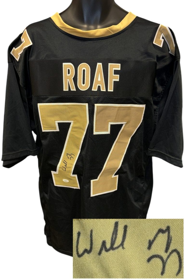 Willie Roaf signed New Orleans Custom Stitched Pro Style FB Jersey #77- JSA