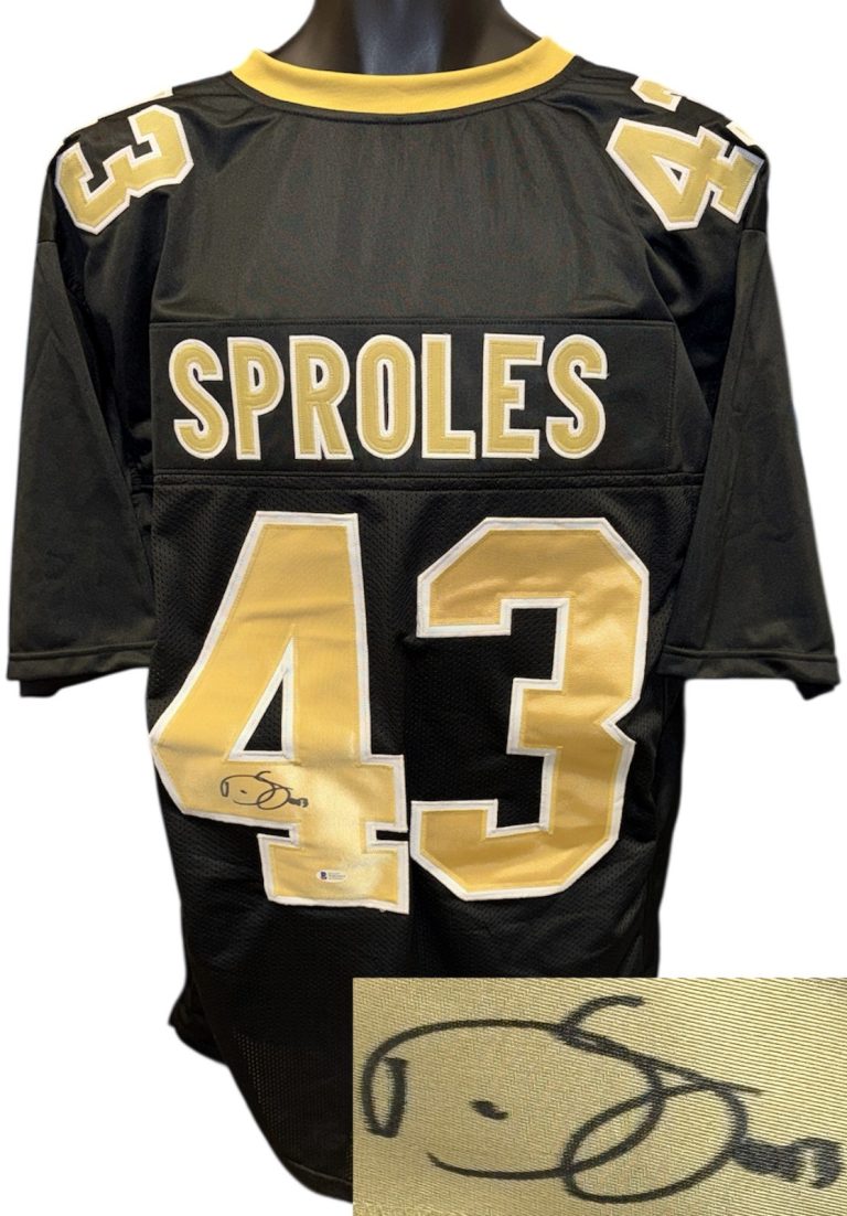 Darren Sproles signed New Orleans Custom Stitched Pro Style FB Jersey- Beckett