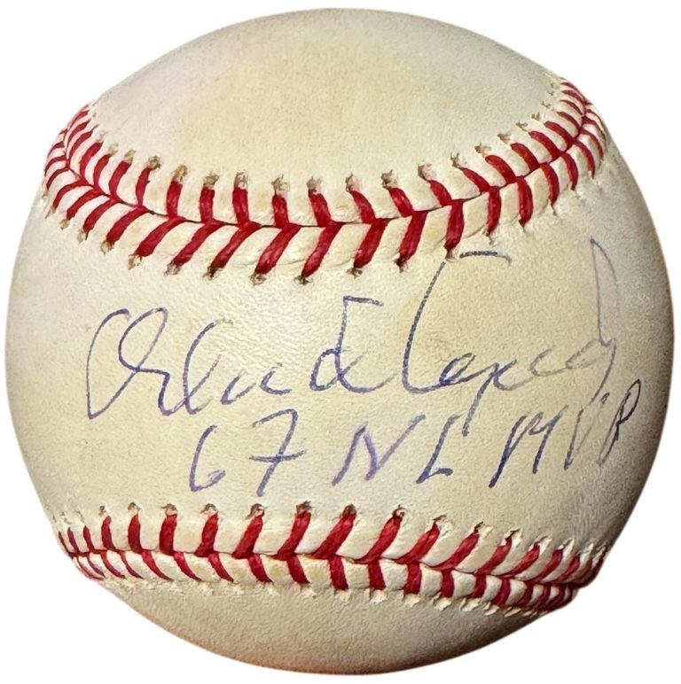 Orlando Cepeda signed RONL Official National League Baseball 67 NLMVP toned- COA