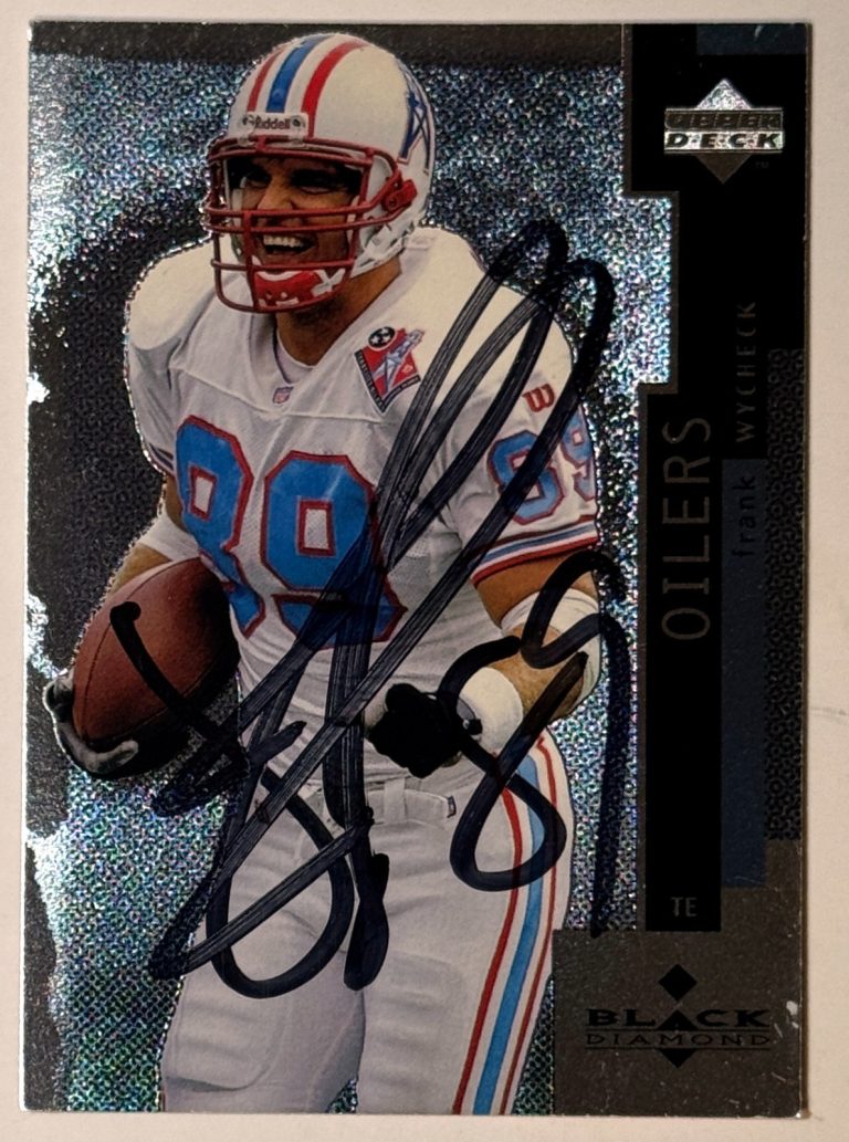 Frank Wycheck signed 1998 Upper Deck Black Double Diamond On Card Auto #26 - COA