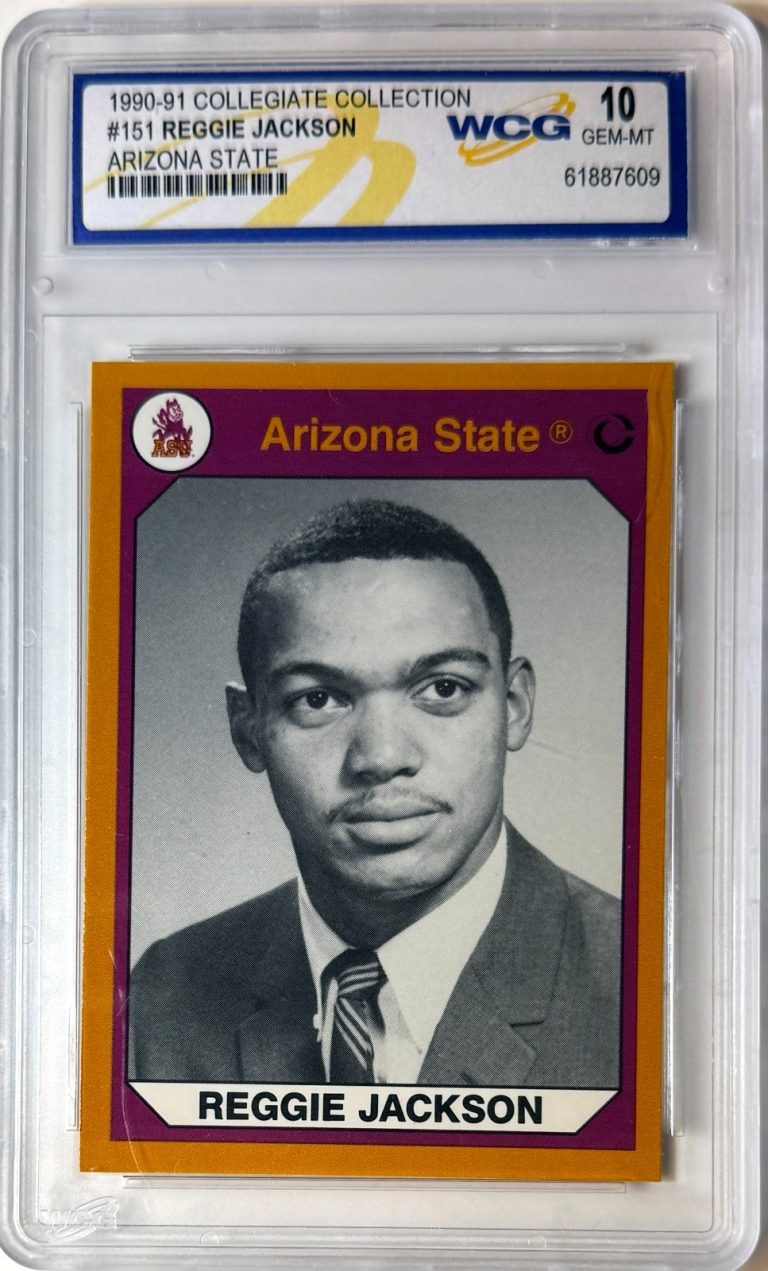 Reggie Jackson 1990-91 Collegiate Collection Arizona St Card #151- WCG Graded 10