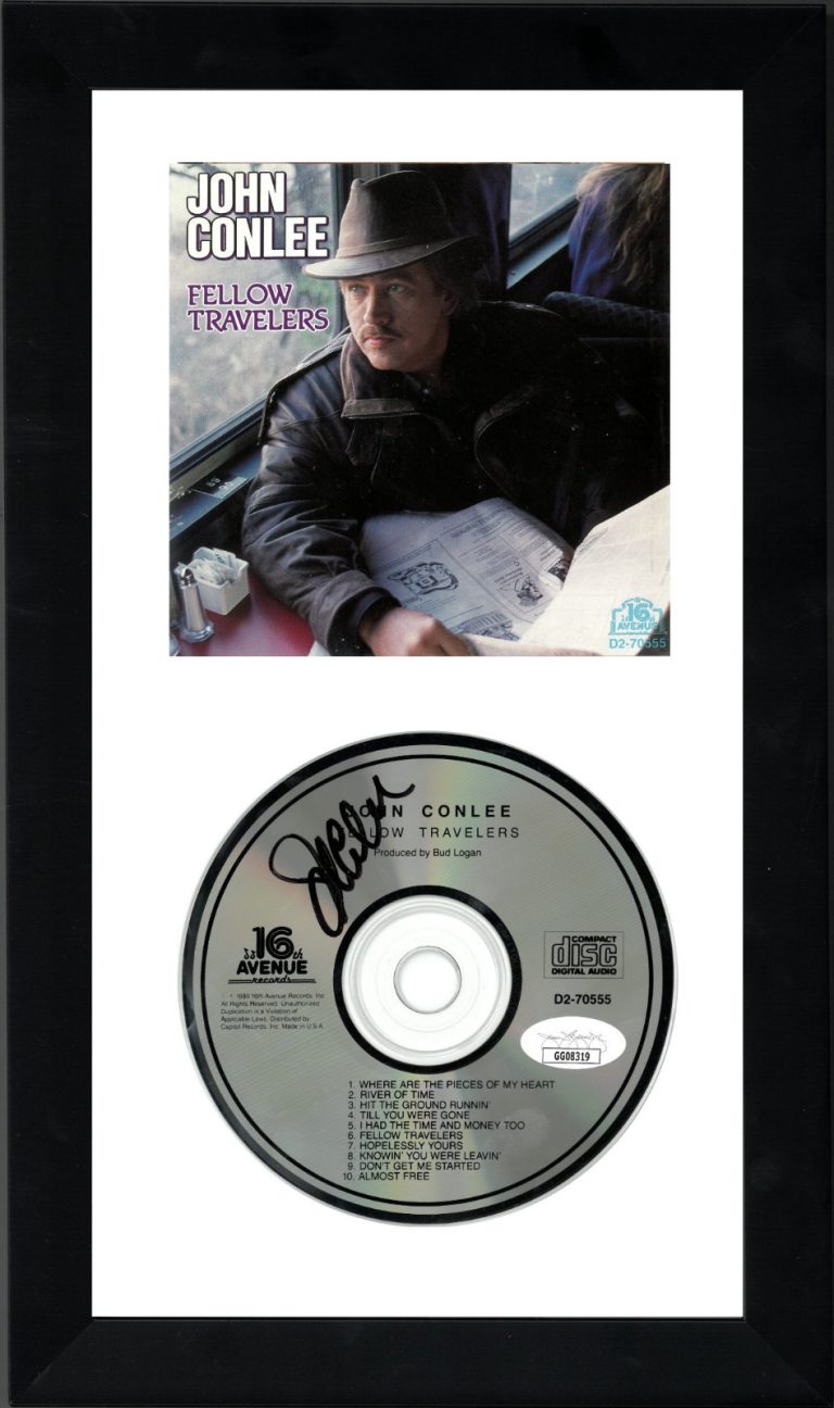 John Conlee signed 1989 Fellow Travelers Album CD w/Cover Framed - JSA #GG08319