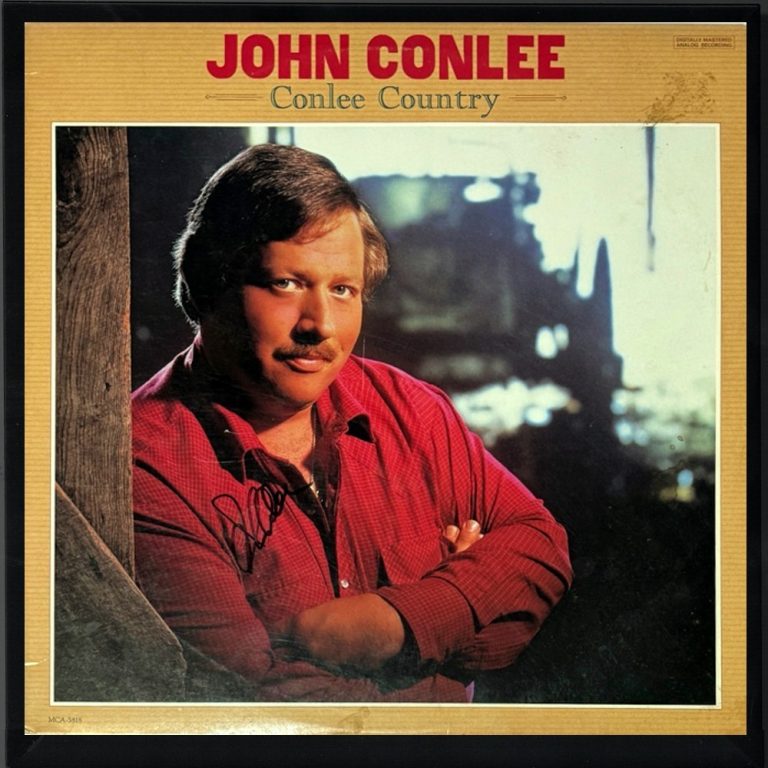 John Conlee signed 1986 Conlee Country Album Cover/LP/Vinyl Record Framed- JSA