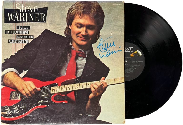 Steve Wariner signed 1982 Selt Titled Album Cover/LP/Vinyl Record- JSA (bends)