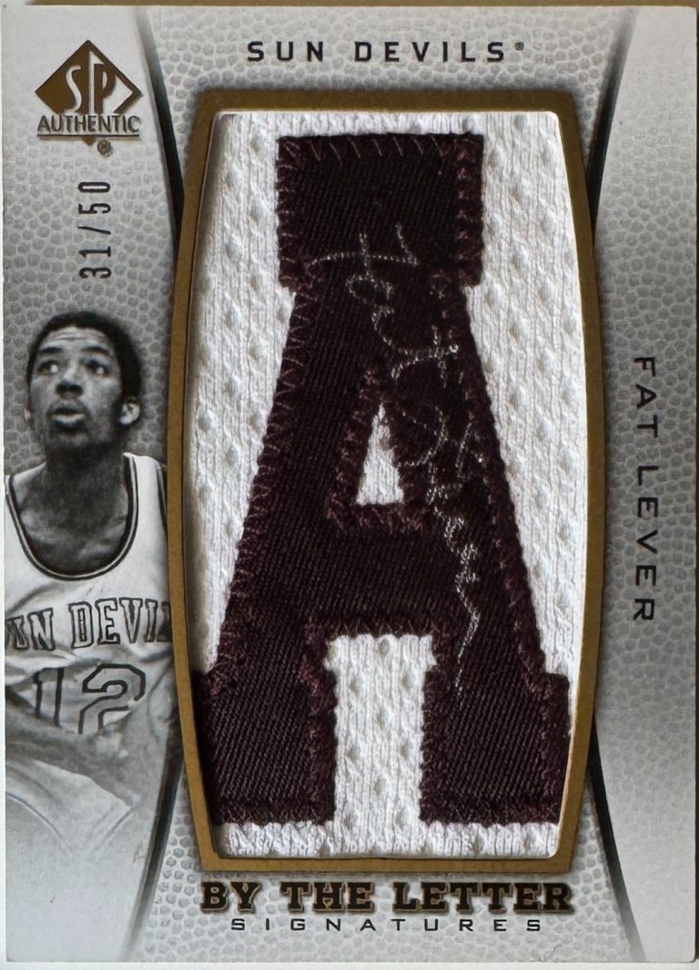 Fat Lever signed 2012-13 SP Authentic By the Letter On Patch Auto #BL-FL-/50 ASU