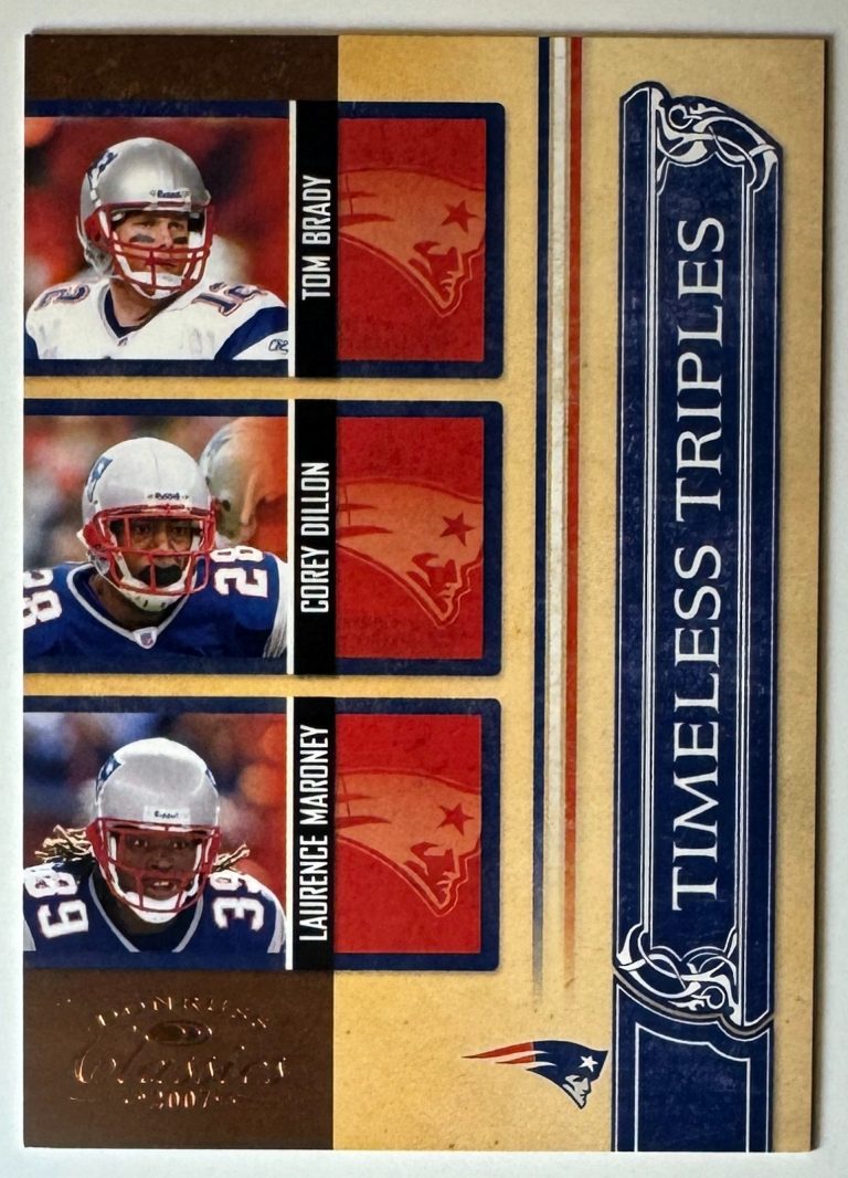 Tom Brady 2007 Donruss Classics Timeless Triples Card #TT-9 /1000 -Patriots/GOAT