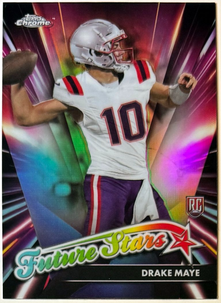 Drake Maye 2024 Topps Chrome Future Stars Refractor Rookie Card RC #FS-3 Patriot
