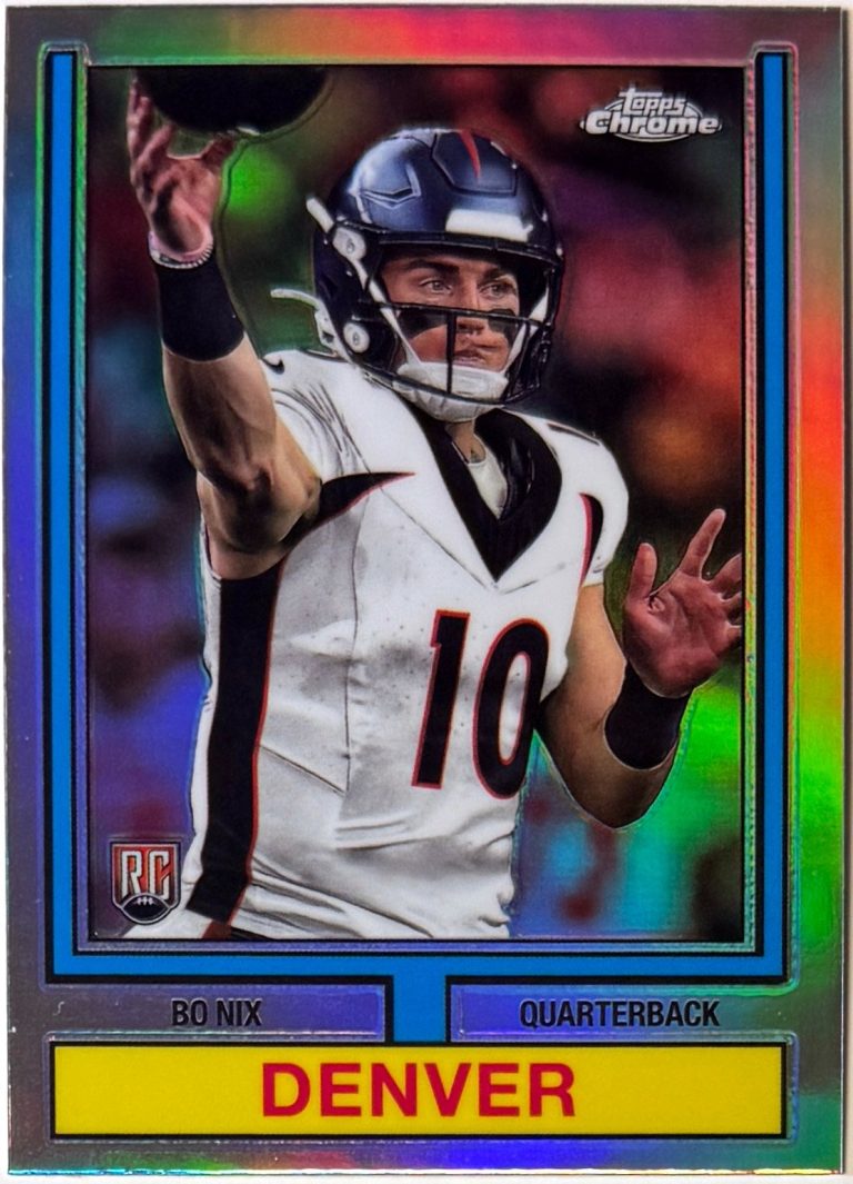 Bo Nix 2024 Topps Chrome 1974 Topps Refractor Rookie Card (RC) #74TF-4  -Broncos