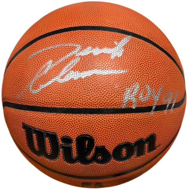 Derrick Coleman signed Wilson NBA I/O Basketball w/ ROY 91- Schwartz