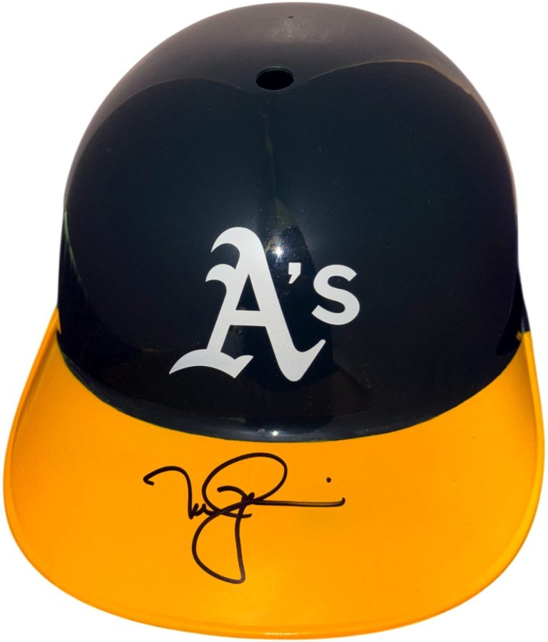 Mark McGwire signed Oakland A's Full Size Rep Helmet- Schwartz Hologram